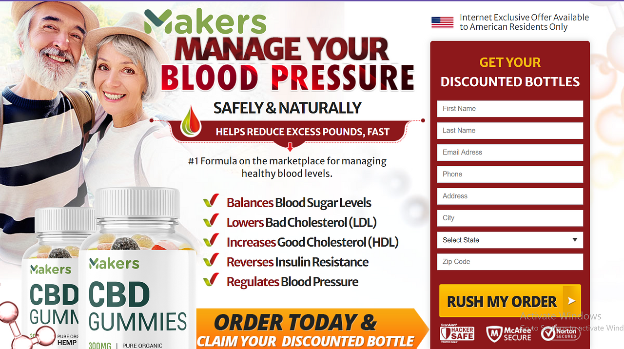 Makers CBD Blood Pressure Gummies Official Website, Working, Price In USA & Reviews